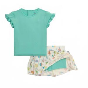 NEW MAGNETIC ME girls modal top and skort set in perfect pickle paddles